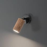Luminex Nise vägglampa, 1 lampa, svart stål, trä