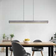 Globo LED-hänglampa Ethan, grå, metall, 150 cm, utdragbar