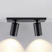Deko-Light CAN TILT takspotlight, svart, 31 x 9 cm, 2 lampor, metall G...