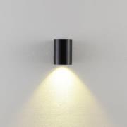 Deko-Light Utomhusvägglampa CAN, svart, 1 lampa, Ø 8 cm IP65 metall GU...