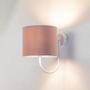 Maco Design Vägglampa Rosabelle med textilskärm, rosa