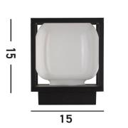 Searchlight Athens LED-utomhusvägglampa, IP54, svart, metall
