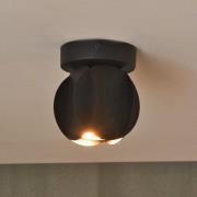 HELAM GAMBIT takspotlight, svart, Ø 10 cm, metall, GU10