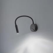 TK Lighting Vägglampa Lagos, 45 cm, svart, läslampa, justerbar, G9