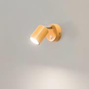 Luminex Spotlight till vägg Fun, gul, 14 cm hög, justerbar, GU10