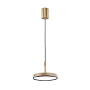 Viokef LED-pendellampa Don, guldfärgad, Ø 20 cm, metall