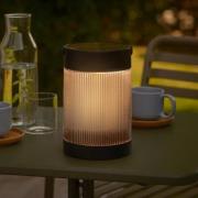 Nordlux Solar bordslampa Coupar, svart, plast, IP44