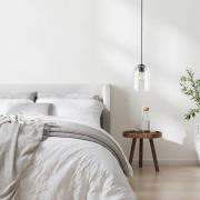 TK Lighting Molly hänglampa, transparent, Ø 14 cm, metall/glas