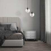 TK Lighting Esme hänglampa, Ø 30 cm, transparent, glas, klot, E27