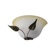 ONLI Vägglampa Mira, kräm/brons, glas, 30 cm bred, E27