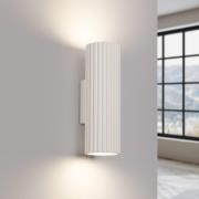 SOLLUX LIGHTING Carbon vägglampa, beige, höjd 20 cm, aluminium, 2 lamp...