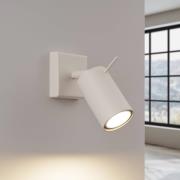 SOLLUX LIGHTING Ring spotlight till vägg, beige, utsprång 16 cm, stål