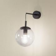 TK Lighting Esme vägglampa, rökgrå, höjd 45 cm, glas, E27