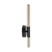 SIGMA Vägglampa Sopel Lux, 2 lampor, svart/guld, höjd 38 cm
