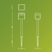 Philips LED-markspettslampa Ezra UE, plast, IP44