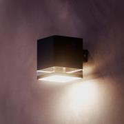 Philips LED-utomhusvägglampa Virona, svart, IP44