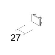 Ivela ändlock SQUARE 48 V skena, vit, plast