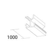 Ivela täcklock SQUARE 48 V skena, vit, längd 100 cm