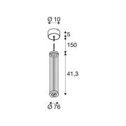 SLV LED-pendellampa Quimera, kopparfärgad, Ø 8 cm, CCT
