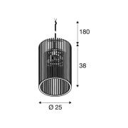 SLV Pendellampa Wud, ljust trä, Ø 25 cm, trä