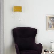 Duolla Roller vägglampa, sladd, vit/senapsgul, läslampa