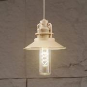Lindby LED-hänglampa Raul, beige, aluminium, Ø 15cm