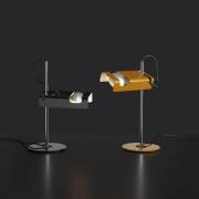 Oluce bordslampa Spider, senfgul/krom, metall, aluminium