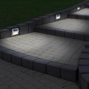 Näve LED-utomhusvägglampa 5282104, stål, 4-pack, IP44
