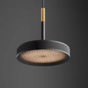 OLEV LED-hänglampa OVERFLY, svart Ø 15 cm, metall 927 dimbar