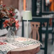 FH Lighting LED-bordslampa med batteri Viletto, salviagrön, IP54