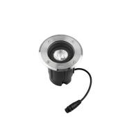 LEDS-C4 LED-golvinbyggnadslampa Gea Easy, 827, grå, Ø 12,5 cm