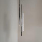 SIGMA Hänglampa Sopel Lux, 3 lampor, rund, svart/silver, G9