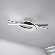 FISCHER & HONSEL LED-taklampa Biba, svart, längd 100 cm, metall, CCT