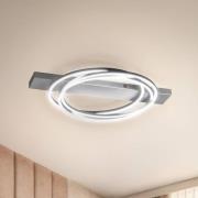 FISCHER & HONSEL LED-taklampa Kiku, längd 76 cm, aluminiumfärgad, meta...