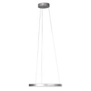 FISCHER & HONSEL LED-hänglampa Sirko, Ø 50 cm, nickelfärgad, metall, C...