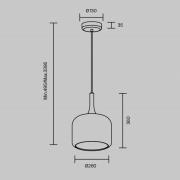 Maytoni LED-hänglampa Spirito, vit, glas/metall, Ø 26 cm