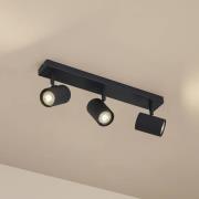 Lindby vägglampa Kardis, mörkgrå, 3 lampor, metall, GU10
