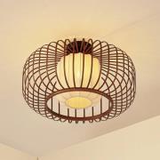 Lindby taklampa Davella, Ø 50 cm,  bambu, textil