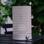 Dyberg Larsen LED-bordslampa Mesh, vit, höjd 20 cm