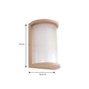 Lindby LED-utomhusvägglampa Calvik, beige, räfflad, IP44