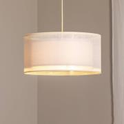 Maco Design Duo Den Light hänglampa, krämfärgad, Ø 50 cm, linne, PVC