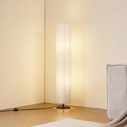 Lindby golvlampa Virelle, vit, textil, höjd 117 cm, E27