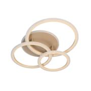 FISCHER & HONSEL LED-taklampa Gelder, 60 cm, gråbeige/sandfärgad, RGBW...