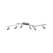 Brilliant LED-takspotlight Risell, längd 142 cm, aluminiumfärgad