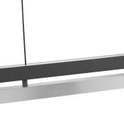 Brilliant LED-hänglampa Pulse, längd 120 cm, svart, metall