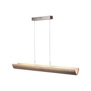 Brilliant LED-hänglampa Monterra, längd 132 cm, brun, trä
