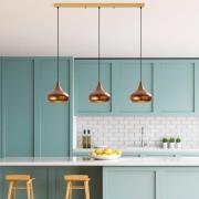 Opviq Hänglampa Muba, antik mässing, längd 120 cm, metall