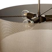 Domiluce Taklampa Zofia, kaffebrun, metall, Ø 50 cm, 3 lampor, E27