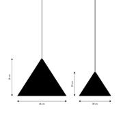 FRANDSEN Hänglampa Benjamin, Ø 46 cm, borstat aluminium, E27