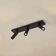 Arcchio takspotlight Brinja Slim, svart, 3 lampor GU10 MR11